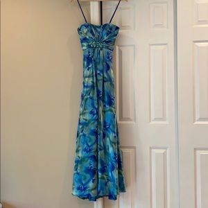 Blue Pattern Gown